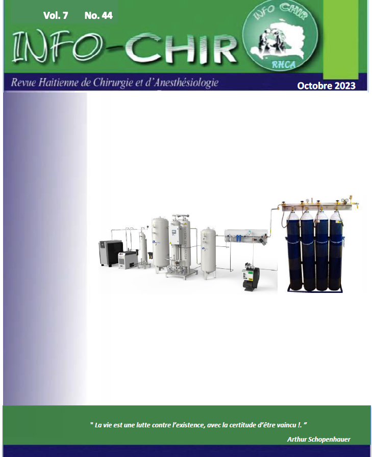 INFOCHIR/RHCA : Revue Haitienne de Chirurgie et d’Anesthésiologie.