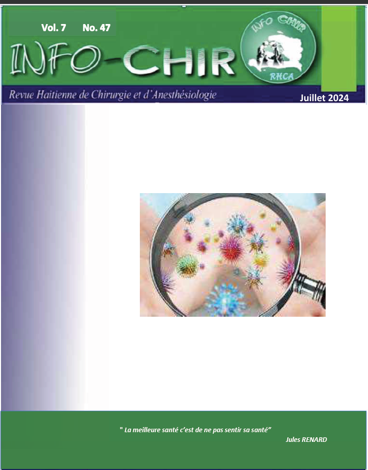 RHCA : Revue Haitienne de Chirurgie et d’Anesthésiologie.