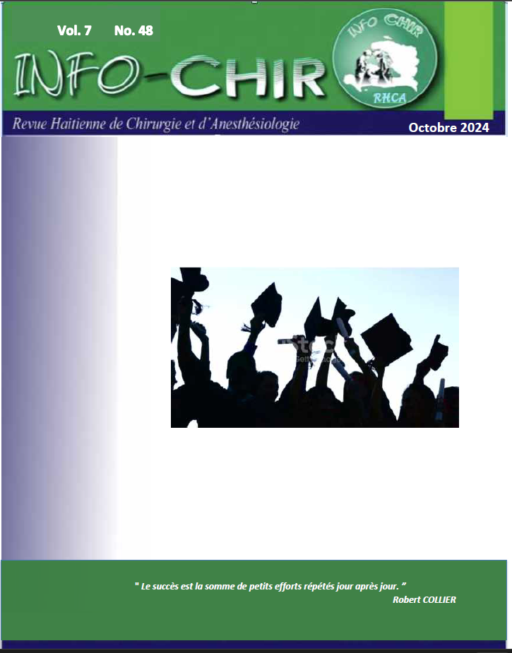 INFOCHIR/RHCA : Revue Haitienne de Chirurgie et d’Anesthésiologie.